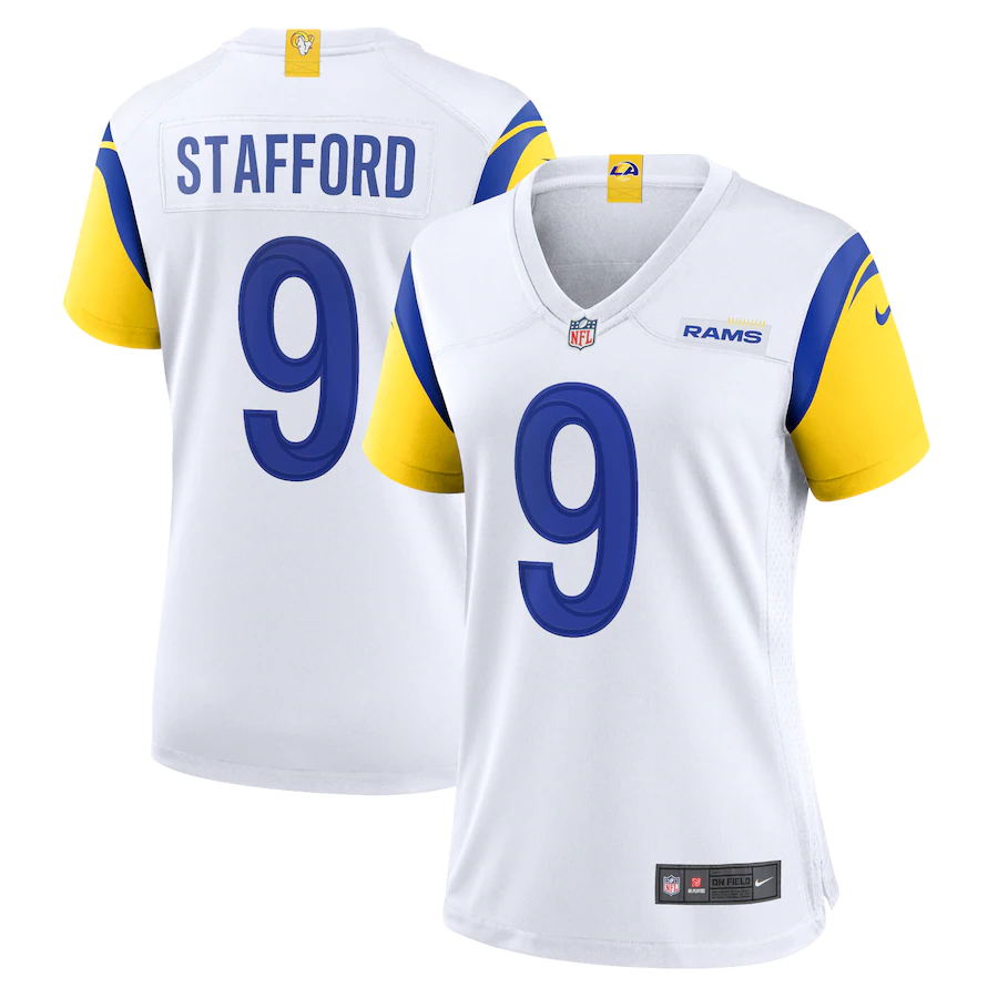 Women Los Angeles Rams 9 Matthew Stafford Nike White Limited NFL Jerseys